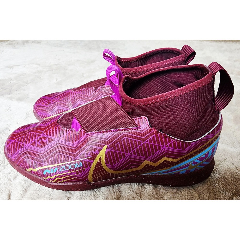 Nike Zoom Mercurial Superfly 9 Academy KM IC Beetroot/Gold Kids Soccer Shoes 5Y